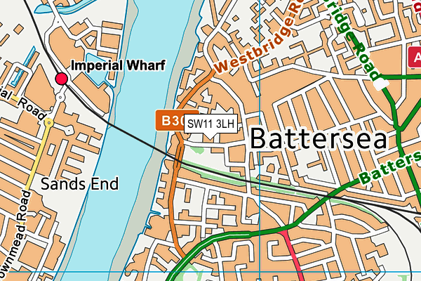 SW11 3LH map - OS VectorMap District (Ordnance Survey) SW11 3LH map - OS VectorMap District (Ordnance Survey)