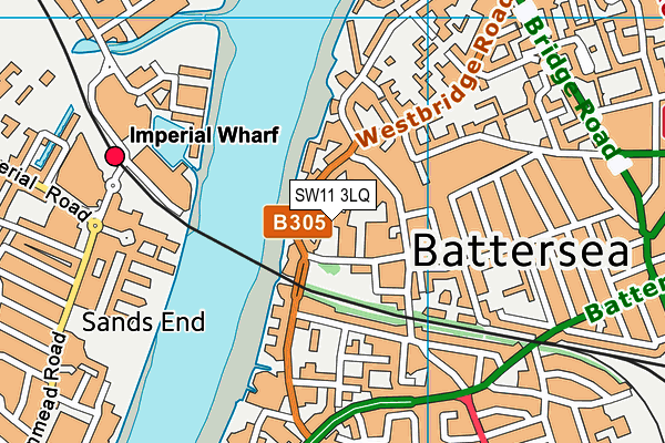 SW11 3LQ map - OS VectorMap District (Ordnance Survey)