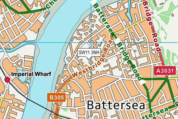 SW11 3NH map - OS VectorMap District (Ordnance Survey) SW11 3NH map - OS VectorMap District (Ordnance Survey)