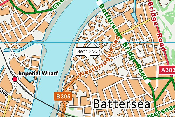 SW11 3NQ map - OS VectorMap District (Ordnance Survey) SW11 3NQ map - OS VectorMap District (Ordnance Survey)