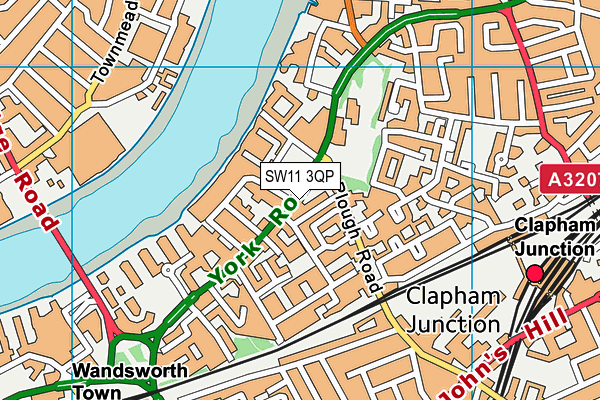 SW11 3QP map - OS VectorMap District (Ordnance Survey) SW11 3QP map - OS VectorMap District (Ordnance Survey)