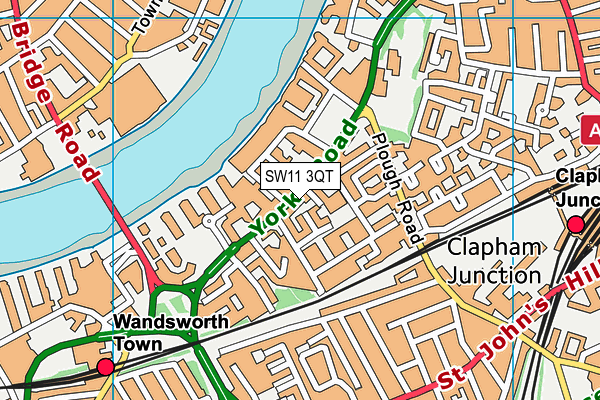 SW11 3QT map - OS VectorMap District (Ordnance Survey) SW11 3QT map - OS VectorMap District (Ordnance Survey)