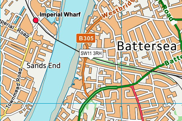SW11 3RH map - OS VectorMap District (Ordnance Survey) SW11 3RH map - OS VectorMap District (Ordnance Survey)