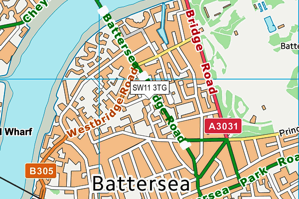 SW11 3TG map - OS VectorMap District (Ordnance Survey) SW11 3TG map - OS VectorMap District (Ordnance Survey)