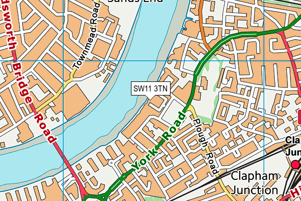 SW11 3TN map - OS VectorMap District (Ordnance Survey) SW11 3TN map - OS VectorMap District (Ordnance Survey)