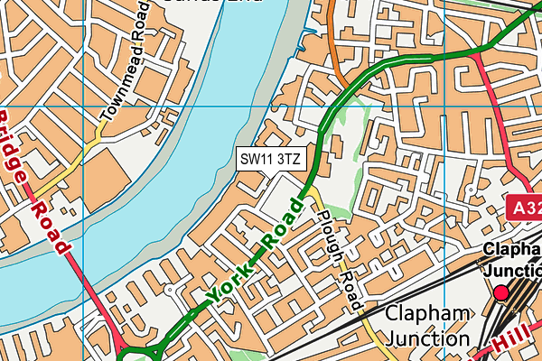 SW11 3TZ map - OS VectorMap District (Ordnance Survey) SW11 3TZ map - OS VectorMap District (Ordnance Survey)