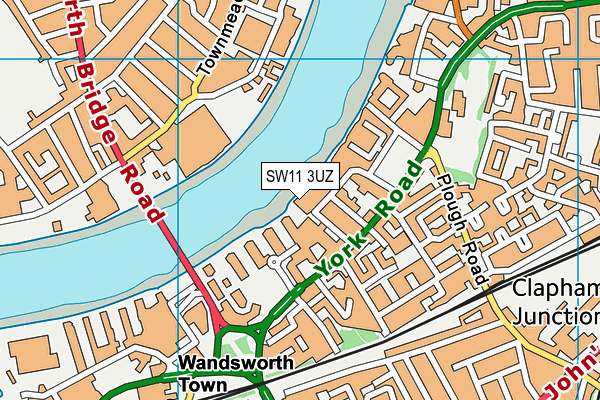 SW11 3UZ map - OS VectorMap District (Ordnance Survey) SW11 3UZ map - OS VectorMap District (Ordnance Survey)