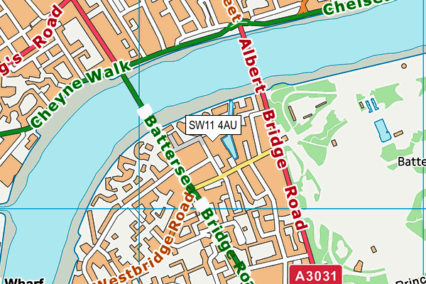 SW11 4AU map - OS VectorMap District (Ordnance Survey) SW11 4AU map - OS VectorMap District (Ordnance Survey)