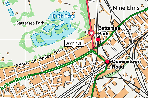 SW11 4DH map - OS VectorMap District (Ordnance Survey) SW11 4DH map - OS VectorMap District (Ordnance Survey)