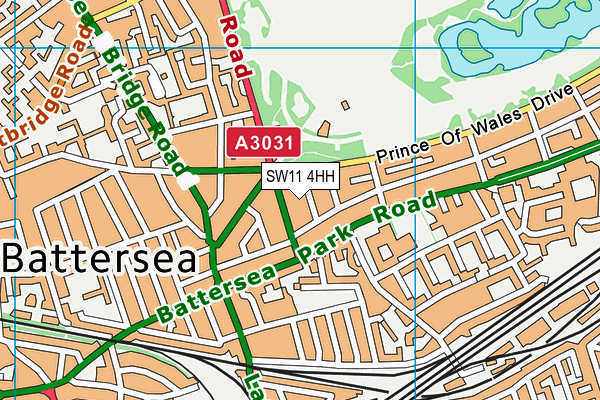SW11 4HH map - OS VectorMap District (Ordnance Survey) SW11 4HH map - OS VectorMap District (Ordnance Survey)