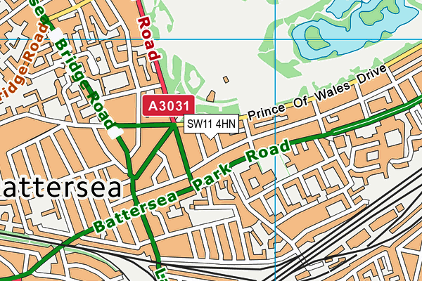 SW11 4HN map - OS VectorMap District (Ordnance Survey) SW11 4HN map - OS VectorMap District (Ordnance Survey)