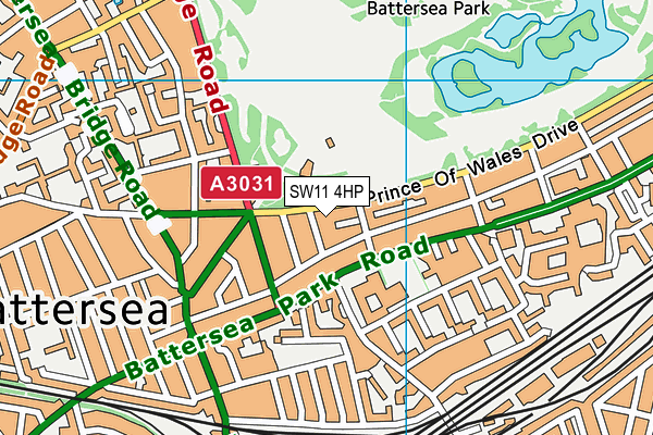 SW11 4HP map - OS VectorMap District (Ordnance Survey) SW11 4HP map - OS VectorMap District (Ordnance Survey)