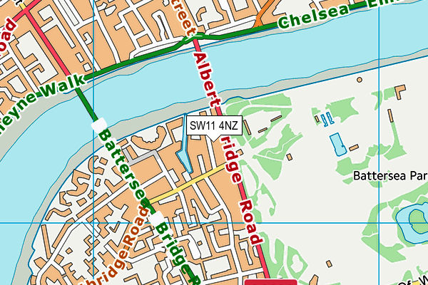 SW11 4NZ map - OS VectorMap District (Ordnance Survey) SW11 4NZ map - OS VectorMap District (Ordnance Survey)