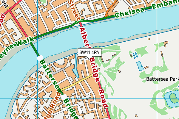 SW11 4PA map - OS VectorMap District (Ordnance Survey) SW11 4PA map - OS VectorMap District (Ordnance Survey)