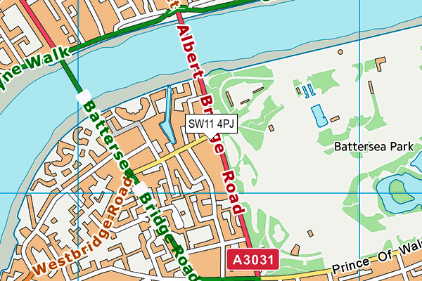SW11 4PJ map - OS VectorMap District (Ordnance Survey) SW11 4PJ map - OS VectorMap District (Ordnance Survey)