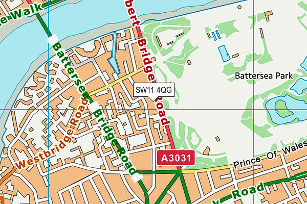 SW11 4QG map - OS VectorMap District (Ordnance Survey) SW11 4QG map - OS VectorMap District (Ordnance Survey)