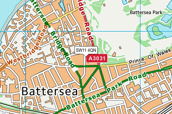 SW11 4QN map - OS VectorMap District (Ordnance Survey) SW11 4QN map - OS VectorMap District (Ordnance Survey)