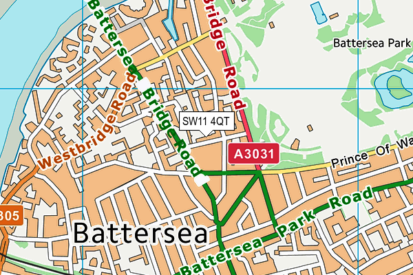 SW11 4QT map - OS VectorMap District (Ordnance Survey) SW11 4QT map - OS VectorMap District (Ordnance Survey)