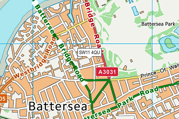 SW11 4QU map - OS VectorMap District (Ordnance Survey) SW11 4QU map - OS VectorMap District (Ordnance Survey)