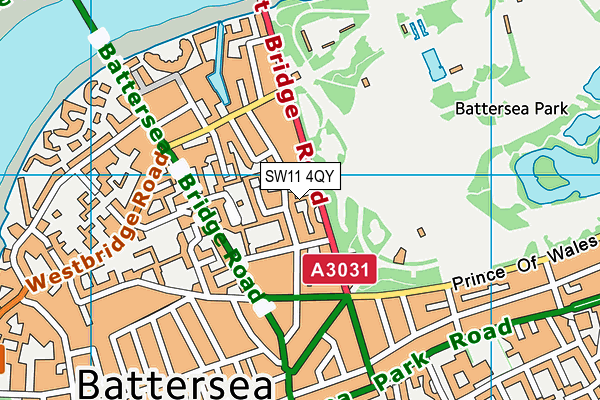 SW11 4QY map - OS VectorMap District (Ordnance Survey) SW11 4QY map - OS VectorMap District (Ordnance Survey)