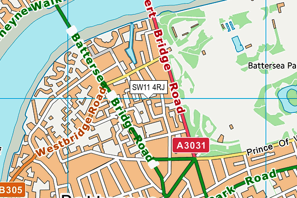 SW11 4RJ map - OS VectorMap District (Ordnance Survey) SW11 4RJ map - OS VectorMap District (Ordnance Survey)