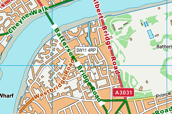 SW11 4RP map - OS VectorMap District (Ordnance Survey) SW11 4RP map - OS VectorMap District (Ordnance Survey)