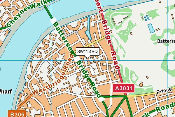 SW11 4RQ map - OS VectorMap District (Ordnance Survey) SW11 4RQ map - OS VectorMap District (Ordnance Survey)
