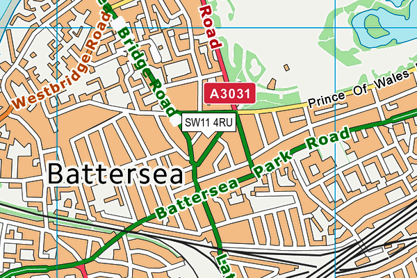 SW11 4RU map - OS VectorMap District (Ordnance Survey) SW11 4RU map - OS VectorMap District (Ordnance Survey)