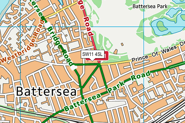 SW11 4SL map - OS VectorMap District (Ordnance Survey) SW11 4SL map - OS VectorMap District (Ordnance Survey)