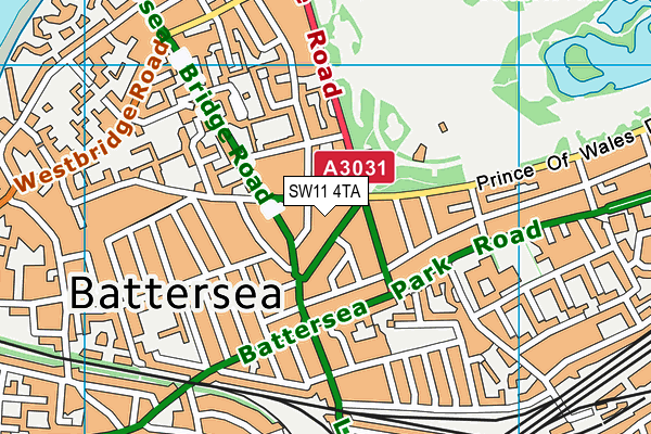 SW11 4TA map - OS VectorMap District (Ordnance Survey) SW11 4TA map - OS VectorMap District (Ordnance Survey)