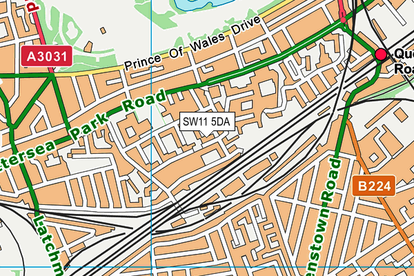 SW11 5DA map - OS VectorMap District (Ordnance Survey) SW11 5DA map - OS VectorMap District (Ordnance Survey)