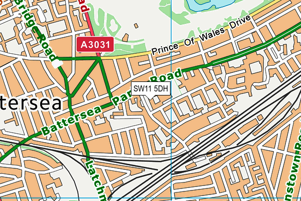 SW11 5DH map - OS VectorMap District (Ordnance Survey) SW11 5DH map - OS VectorMap District (Ordnance Survey)