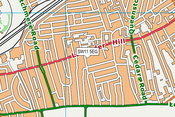 SW11 5EG map - OS VectorMap District (Ordnance Survey) SW11 5EG map - OS VectorMap District (Ordnance Survey)
