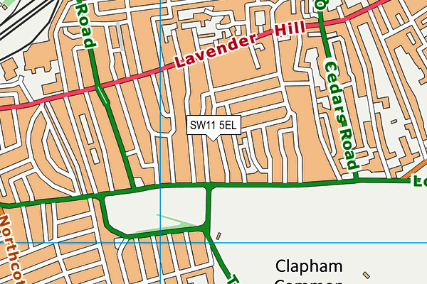 SW11 5EL map - OS VectorMap District (Ordnance Survey) SW11 5EL map - OS VectorMap District (Ordnance Survey)