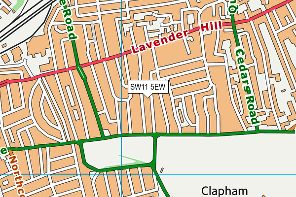 SW11 5EW map - OS VectorMap District (Ordnance Survey) SW11 5EW map - OS VectorMap District (Ordnance Survey)