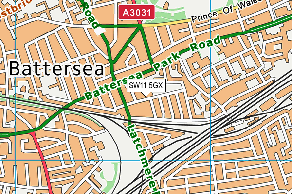 SW11 5GX map - OS VectorMap District (Ordnance Survey) SW11 5GX map - OS VectorMap District (Ordnance Survey)