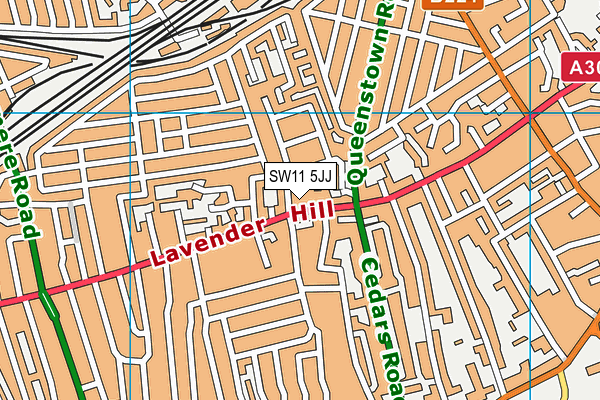 SW11 5JJ map - OS VectorMap District (Ordnance Survey) SW11 5JJ map - OS VectorMap District (Ordnance Survey)