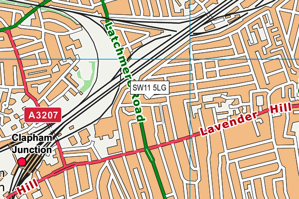 SW11 5LG map - OS VectorMap District (Ordnance Survey) SW11 5LG map - OS VectorMap District (Ordnance Survey)