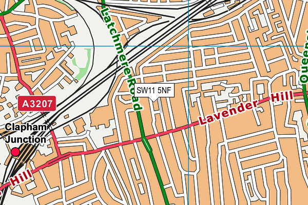 SW11 5NF map - OS VectorMap District (Ordnance Survey) SW11 5NF map - OS VectorMap District (Ordnance Survey)