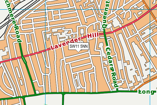 SW11 5NN map - OS VectorMap District (Ordnance Survey)