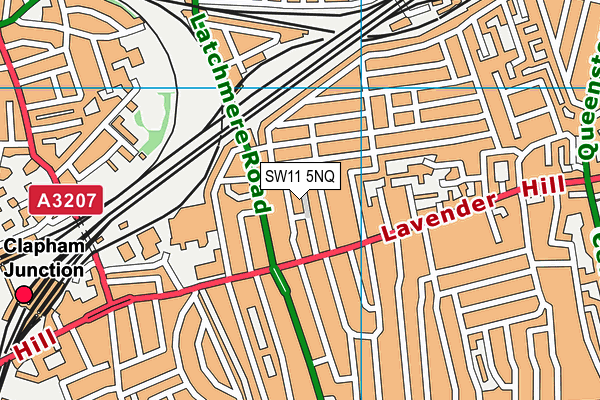 SW11 5NQ map - OS VectorMap District (Ordnance Survey) SW11 5NQ map - OS VectorMap District (Ordnance Survey)