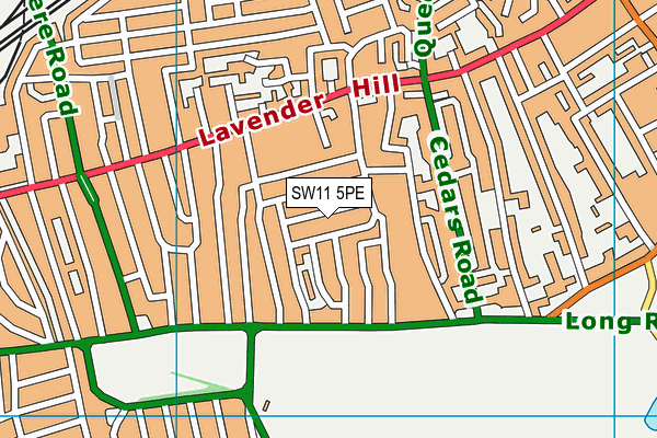 SW11 5PE map - OS VectorMap District (Ordnance Survey) SW11 5PE map - OS VectorMap District (Ordnance Survey)