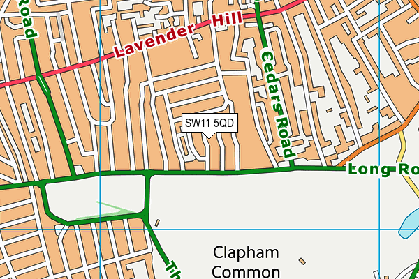 SW11 5QD map - OS VectorMap District (Ordnance Survey) SW11 5QD map - OS VectorMap District (Ordnance Survey)