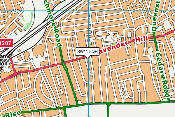 SW11 5QH map - OS VectorMap District (Ordnance Survey) SW11 5QH map - OS VectorMap District (Ordnance Survey)