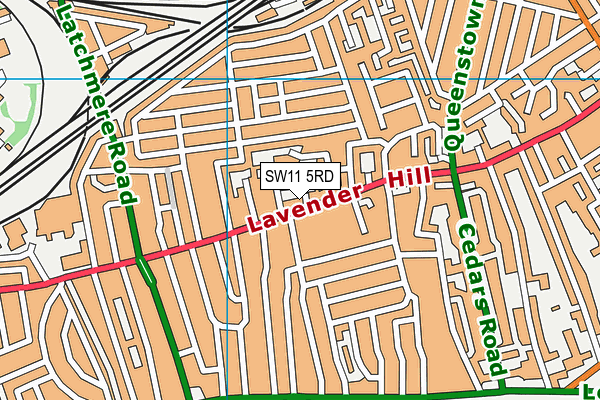 SW11 5RD map - OS VectorMap District (Ordnance Survey) SW11 5RD map - OS VectorMap District (Ordnance Survey)