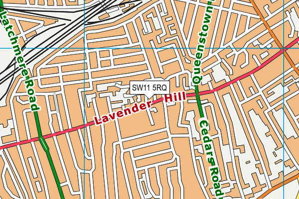 SW11 5RQ map - OS VectorMap District (Ordnance Survey) SW11 5RQ map - OS VectorMap District (Ordnance Survey)