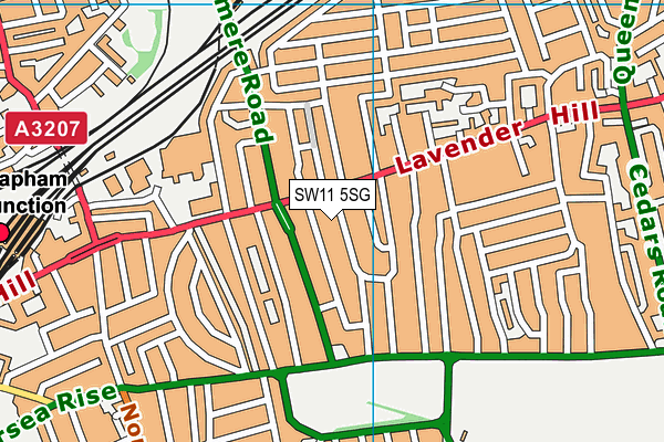 SW11 5SG map - OS VectorMap District (Ordnance Survey) SW11 5SG map - OS VectorMap District (Ordnance Survey)