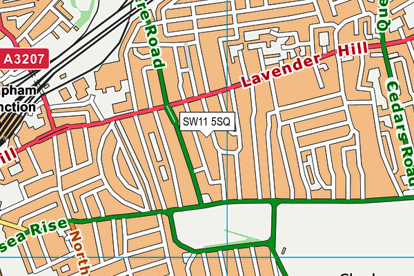 SW11 5SQ map - OS VectorMap District (Ordnance Survey) SW11 5SQ map - OS VectorMap District (Ordnance Survey)