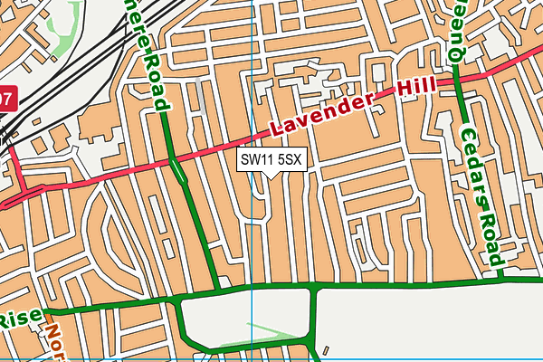 SW11 5SX map - OS VectorMap District (Ordnance Survey) SW11 5SX map - OS VectorMap District (Ordnance Survey)