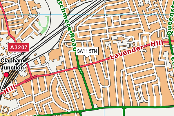 SW11 5TN map - OS VectorMap District (Ordnance Survey) SW11 5TN map - OS VectorMap District (Ordnance Survey)